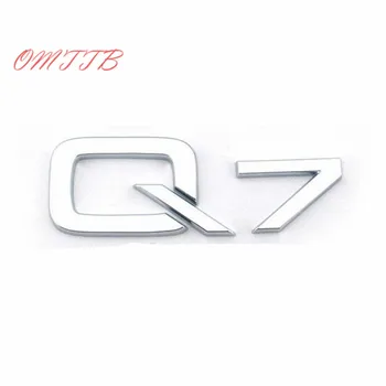 3D ABS Chrome Q5 Q7 логото на емблемата на иконата на колата стикер за audi Q5 Q7 колата зад емблемата на стикери-стайлинг
