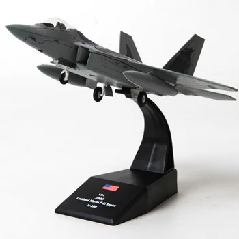 1/100 мащаба на САЩ на американския военноморски флот армия F22 боец модели на самолети пораснали деца, играчки, подаръци за показване на колекции шоу