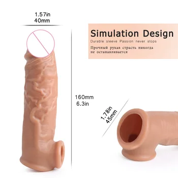 Тип 2 е 16 см удължител за пенис ръкав многократно използване на презерватив заключване сперма пръстен забавяне на еякулацията Секс Играчки за мъже за секс стоки за двойки