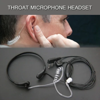 BaoFeng уоки токи слушалки, аксесоари разтегателен гърлото микрофон слушалки с микрофон TK порт за микрофон PPT слушалка