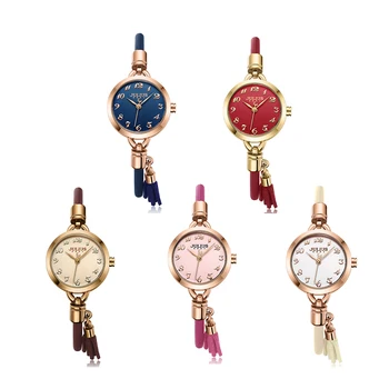 JULIUS Марка дамски силиконови часовници малък циферблат пискюл гривна часовник 2018 дами рокля ръчен часовник rose gold Relogio Feminino