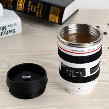 Творчески обектива на камерата чаша мода огледален обектив на камерата чаша кафе, Чаша мляко 400 мл голям капацитет чаша вода преносим и практичен