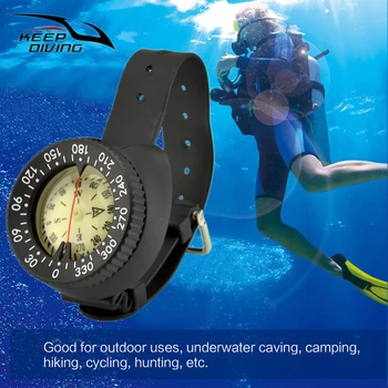Открит водоустойчив компас подводна дълбочина 50 м за гмуркане spelunking къмпинг, лов компас с ABS wsop гривна