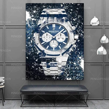 HD печатни платно известен луксозен стенен художествен плакат модулни кварцови часовници, картини живопис декорация на дома хол рамка