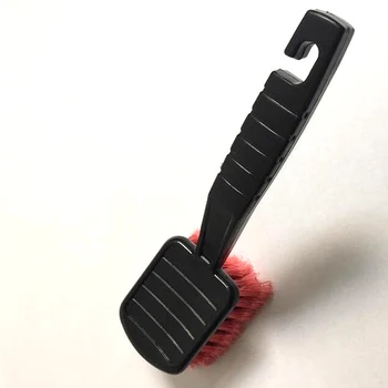 Двигател четка за гуми дълга коса почистване на мека четка за автомобили вземе подножието тампон четка за почистване на джанти червена четка за премахване на прах инструменти детайли на колата инструмент