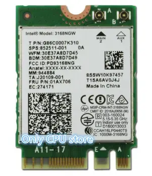 За Lenovo Dual Band 2.4 G/5Ghz безжичен адаптер Intel 3168NGW AC NGFF WIFI 802.11 ac 433M Wi-Fi + Bluetooth Card FRU:01AX706