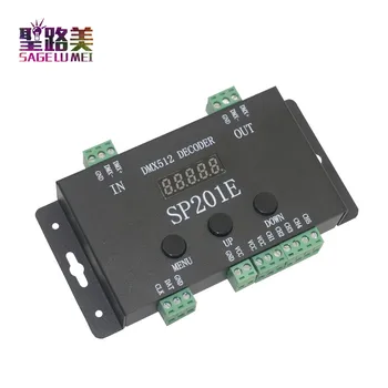 DC5V-24V DMX512 контролер декодер SP201E SPI сигнал адресуемый IC RGB LED пиксел канал 5 PWM изход ws2811 2812 1903 ленти