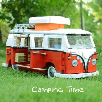 Нов LepinBlocks 21001 Camper Van Съвместим Създател 10220 Строителни Блокове, Тухли Забавни Играчки Подаръци За Рожден Ден