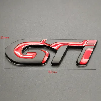 Автомобилна стикер 3D метална задна емблема на багажника на иконата на стикер за Peugeot GTI 206 207 208 307 308 301 2008 3008 408 508 406 оформление на автомобила