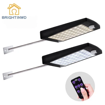 LED Solar Light Outdoor 48LED Motion Sensor Lights With Remote Control For Garden Wall Street Lamp Waterproof IP65 Lighting