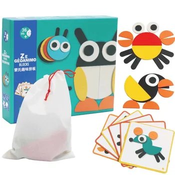 Дървени забавни игри с чанта САМ Бухал пъзел игра за деца-високо качество на най-добрия подарък за деца / семейство / приятели