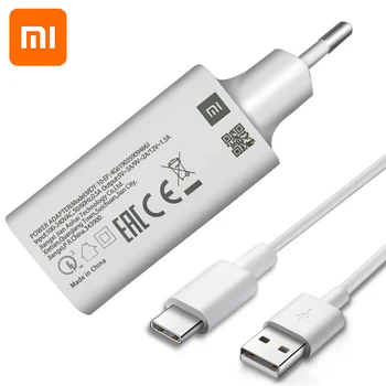 Оригинален MI 9SE QC3.0 Fast USB Wall Charger Micro Usb и кабел Type C Quick Charge за Mi 9 8 SE CC9 A3 Mix Redmi Note 7 6 5 4