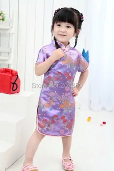 2019 Baby Girl NEW YEAR summer Dresses Kid китайски стил chi-pao qipao рокли подарък облекло