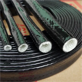 Удебеляване на огнеупорни тръба ID 25 мм Силиконова стекловолоконная кабелна кран за висока Маслостойкий изолиран проводник се защитава на тръбата