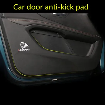 За Peugeot 5008 3008 2017 2018 2019 4шт автомобилна врата изкуствена кожа Anti Kick Pad стикер защита на страничната врата на ръба на фолио карбон