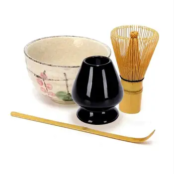 4 бр./компл. традиционен matcha giftset бамбук Matcha размахване лъжичка ceremic Matcha купа, размахване на притежателя на японски чай комплекти