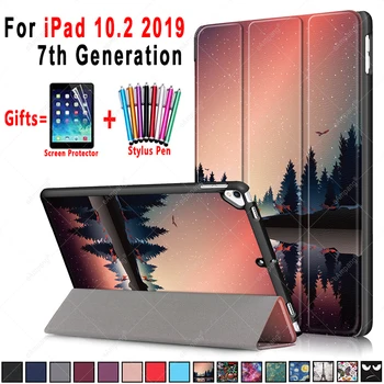 Smart ПУ Leather Case for iPad 10.2 2019 Case Cover for Apple iPad 7 7th Generation A2200 A2198 A2197 Funda Foldable Stand Case