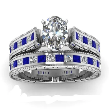 Чифт пръстени жените син сребърен комплект пръстени, сватбени и помолвочные бижута и 8 мм пръстен от неръждаема стомана мъжки пръстен