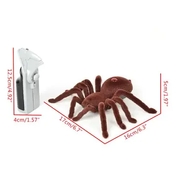 Хелоуин 2ch дистанционно управление страшно страховито меко плюшено паяк инфрачервен шега играчка D2TD