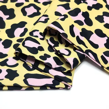 Плюс размер жена гащеризон Африка женски леопардовый принт секси однобортный с колан Модни дамски офис шифоновые тела есен