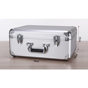 450 * 360 * 200 mm преносимо оборудване за осигуряване на сигурност инструмент куфар, куфар алуминиева кутия за инструменти удароустойчив Инструменти Tool Case с пяна
