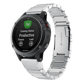 Smart Watch Band Ленти за Garmin Fenix 6 6S 5X 6X 5 5S 3hr Forerunner 935 Quick Release Easyfit каишка верижка от неръждаема стомана