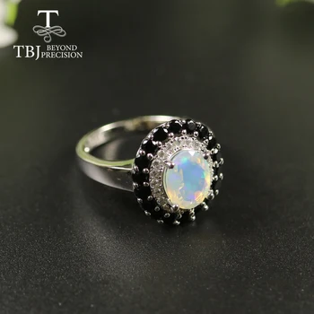 TBJ, Natural 3.8 ct Opal Jewelry Set oval cut 7*9mm real gemstone jewelry 925 сребро fine jewelry for women gift