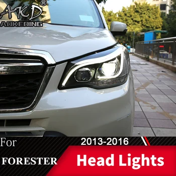 Главоболие фенер за кола на SUBARU Forester 2013-2016 Angel фарове, фарове за мъгла дневни ходова светлини DRL H7 LED Bi xenon крушка авто аксесоар