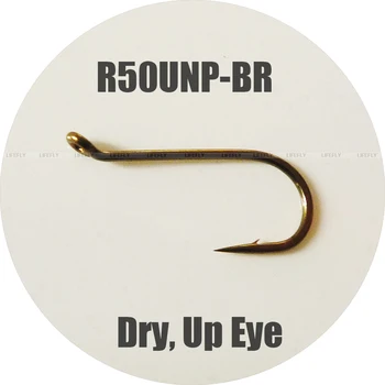 R50U, 100 риболовни куки, куки за сухи мухи, Up Eye, плетене мушек / R50UNP-BR (old ref. 94842)