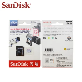 SanDisk Micro SD Card 32GB High Endurance Video Monitoring Memory Card Class 10 до 20 Mbit/TF Card 32 GB с адаптер
