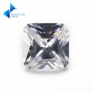 Размер 3*3~10x10mm квадратна восьмигранная форма на Принцеса Cut 5A Бял камък CZ синтетични скъпоценни камъни кубичен цирконий