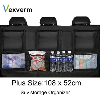 Голям размер багажника на колата организатор за suv MPV универсален организатор на задната седалка на столчето за кола организатор чанта облегалката на седалката, чанта за полагане на аккуратная