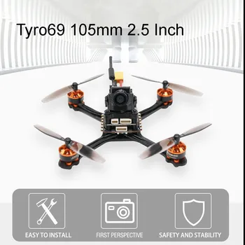 Eachine Tyro69 105mm 2.5 Inch 2-3S FPV Racing Drone RC Quadcopter w/ Caddx Beetel V2 1200TVL Camera AIO VTX 1104 8600kv мотор