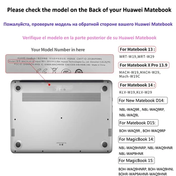 Шарм нескользящий PVC твърд калъф Huawei Matebook D 14 2020 NBL-WAQ9R D 15 Honor Magicbook 14 15 Mate 13/14/XPro 2019 13.9