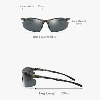 Мъжки поляризирани слънчеви очила Men ' s Car Driving Night Vision Sun Glasses Half Frame Luxury Brand Designer Gafas