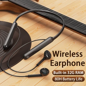 DDJ безжични слушалки Bluetooth маточната кърпичка стерео слушалки, MP3 плейър спортна IPX5 водоустойчив слушалки с микрофон за Huawei, Xiaomi