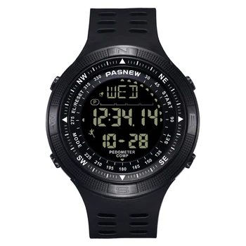 PASNEW да гледате мъжки LCD спортни часовници за мъже 50 м плуване водоустойчив часовник hologe mannen