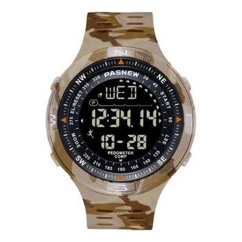PASNEW да гледате мъжки LCD спортни часовници за мъже 50 м плуване водоустойчив часовник hologe mannen
