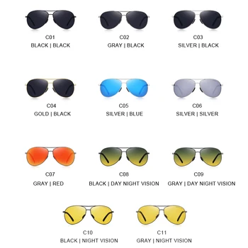 MERRYS DESIGN Men Classic Pilot слънчеви очила Polarized Men Driving Shield Night Vision Sun glasses UV400 Защита S8601
