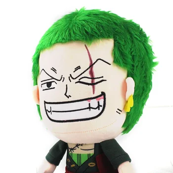 34см Ново аниме One Piece фигура Roronoa Niki плюшени играчки Q Ver. Зелена коса Zoro мека кукла за подарък за Рожден Ден за деца