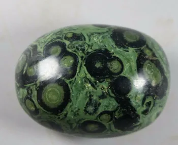 1бр очите зелен КАМБАБА яспис СТРОМАТОЛИТ ископаемый скъпоценен камък изцеление
