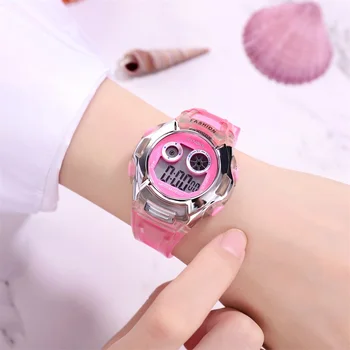 Детски спортни часовници водоустойчива цветна светлинна аларма часовник деца електронни часовници момче момиче подарък цифров montre