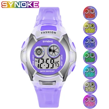 Детски спортни часовници водоустойчива цветна светлинна аларма часовник деца електронни часовници момче момиче подарък цифров montre