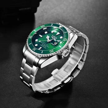 LIGE Brand луксозни Мъжки спортни часовници зелени водоустойчив ръчен часовник от неръждаема стомана Man Clock модерен ръчен часовник Relogio Masculino