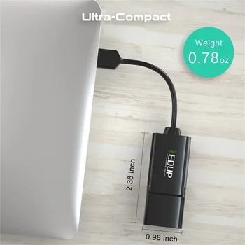 EDUP USB to Ethernet Adapter USB 3.0 to 10/100/1000 Mbps Gigabit Ethernet RJ-45 LAN кабелен мрежов конвертор за Nintendo Switch