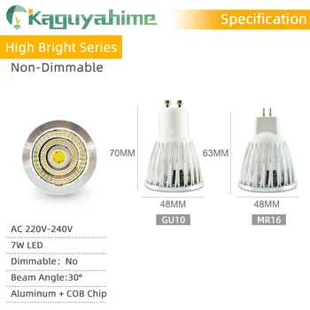 Kaguyahime 10pcs LED лампа MR16 E27 GU10 240V AC 220V лампа Spot Light SMD2835 Лампара High Bright Decor Lighting LED Spotlight