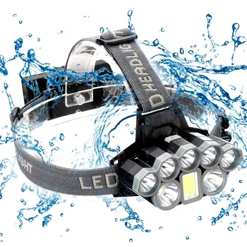 Smuxi Far 140000lm LED Headlamp 7*t6 Head Light 6 режима на фенерче водоустойчива мащабируем 18650 включва в себе си за лов, колоездене
