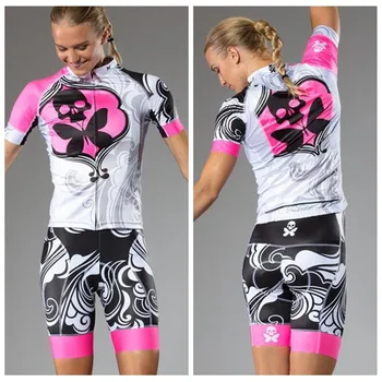 Bettydesigns лято горещи продажба жени колоездене Джърси набор от pro team ropa ciclismo гел Майо бързо суха дишаща материя велосипедна облекло