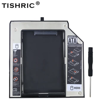 TISHRIC Aluminum 2nd HDD Caddy 12.7 mm SATA 3.0 2.5