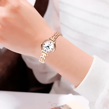 Марка Lvpai розово злато кварцови часовници дамски часовници, луксозни часовници гривна женствена рокля Crystal ръчен часовник relogio rosi saat